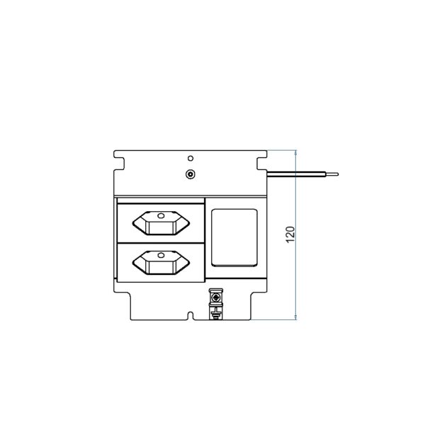 Produktbild UBD 133 138  -  Steckdoseneinsatz für 3 FLF, inkl. 1x T13 weiss + 1x T13 schwarz